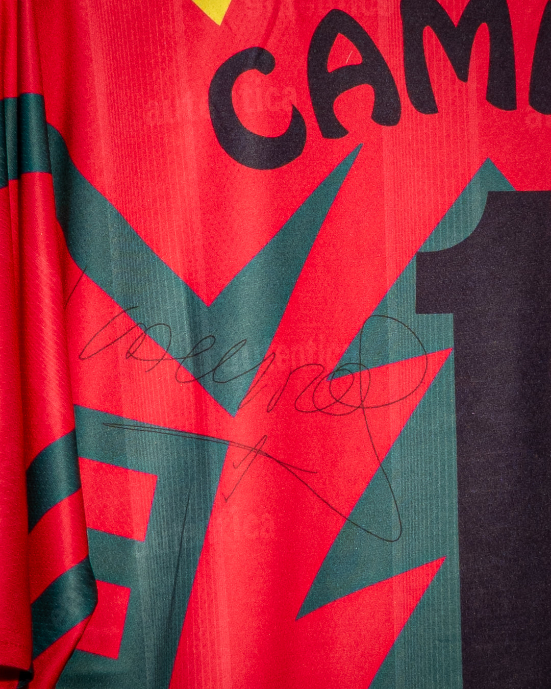 México 1994 Local Umbro Tinta (Con Firma Impresa)