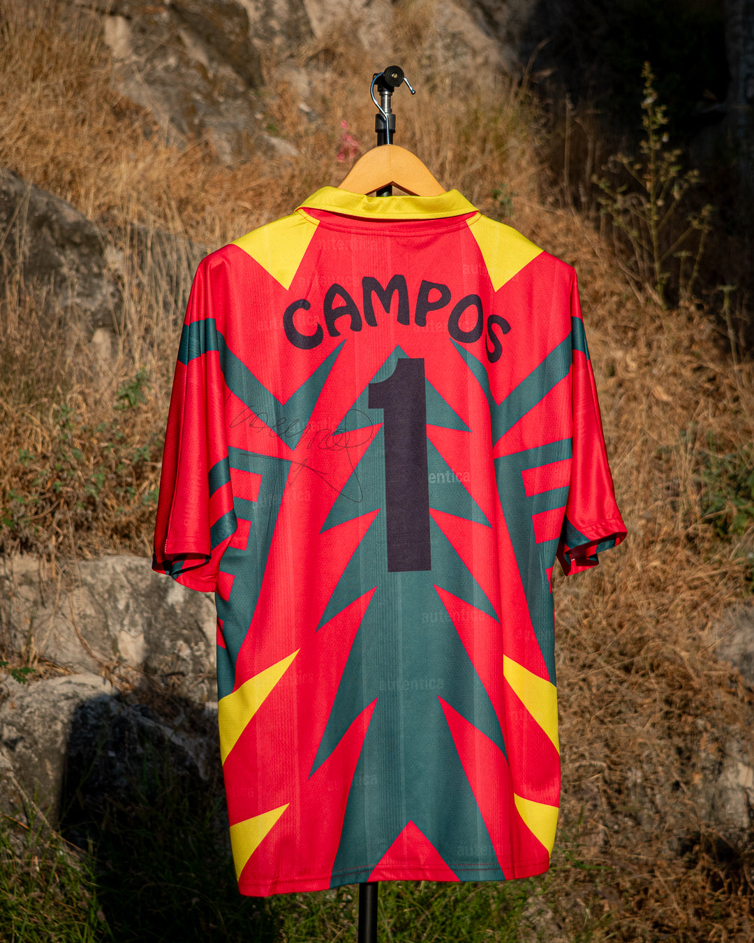 México 1994 Local Umbro Tinta (Con Firma Impresa)